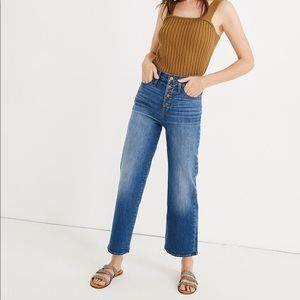 Madewell Slim Wide-Leg Jeans: Button-Front Edition